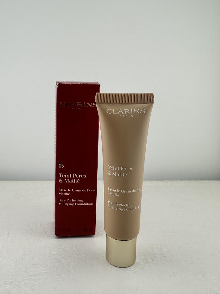 57 Piece Lot Clarins Tein Pore & Matite05 Nude Cappucino 30mL/1oz & Clarins SOS Primer 30mL/1oz