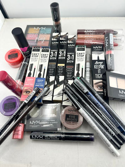 1600 PCS Lot of Assorted NYX Products - Brow Products, Lip Products, Eyeliners etc.