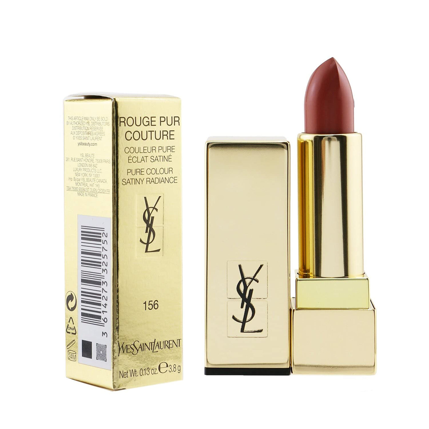 YSL ROUGE PUR COUTURE SATIN LIPSTICK 156 NU TRANSGRESSION