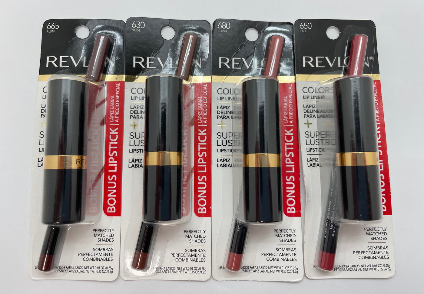 WHOLESALE Revlon Colorstay Lip Liner + Super Lustrous Lipstick Duo Assorted Shades LOT OF 134