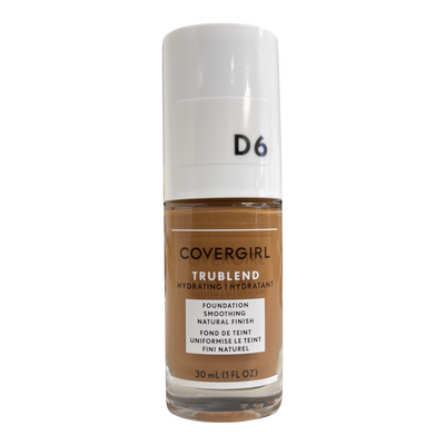 WHOLESALE COVERGIRL truBlend Liquid Foundation Makeup Toasted Almond D6 1 fl oz LOT OF 72